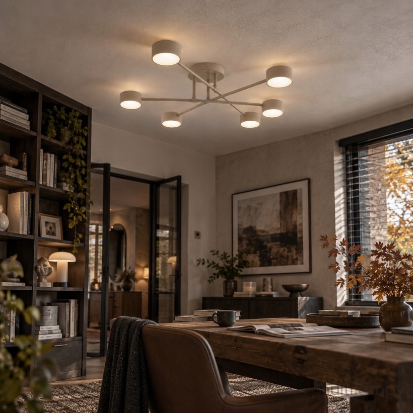 Komi lampa sufitowa 6xGX53 beżowa