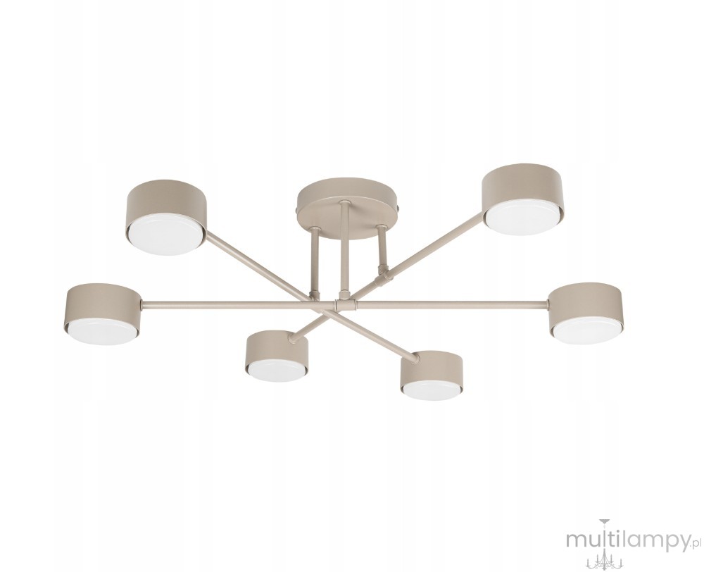 Komi lampa sufitowa 6xGX53 beżowa