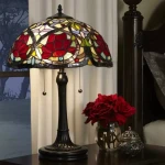 Larissa lampka stołowa L 2xE27 vintage brąz QZ-LARISSA-TL