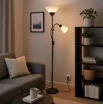 Duos lampa podłogowa 1xE27 + 1xE14 czarna