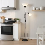 Duos lampa podłogowa 1xE27 + 1xE14 czarna