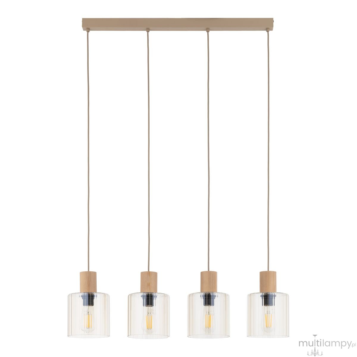 Sierra Wood lampa wisząca 4xE27 sabia 11802