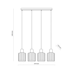 Sierra Wood lampa wisząca 4xE27 sabia 11802