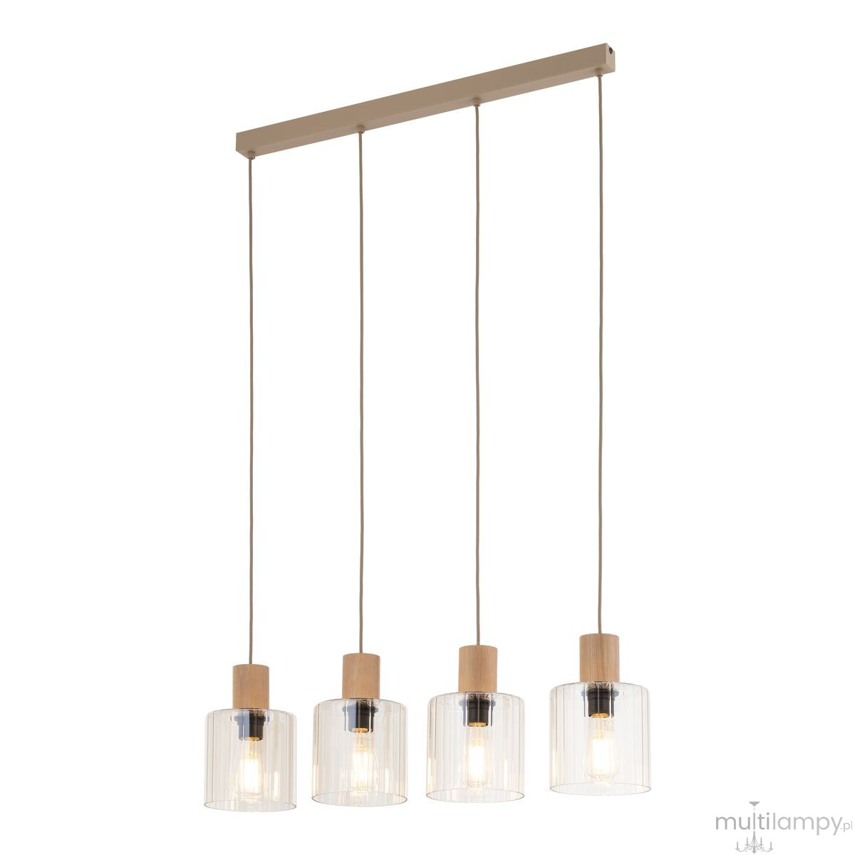 Sierra Wood lampa wisząca 4xE27 sabia 11802