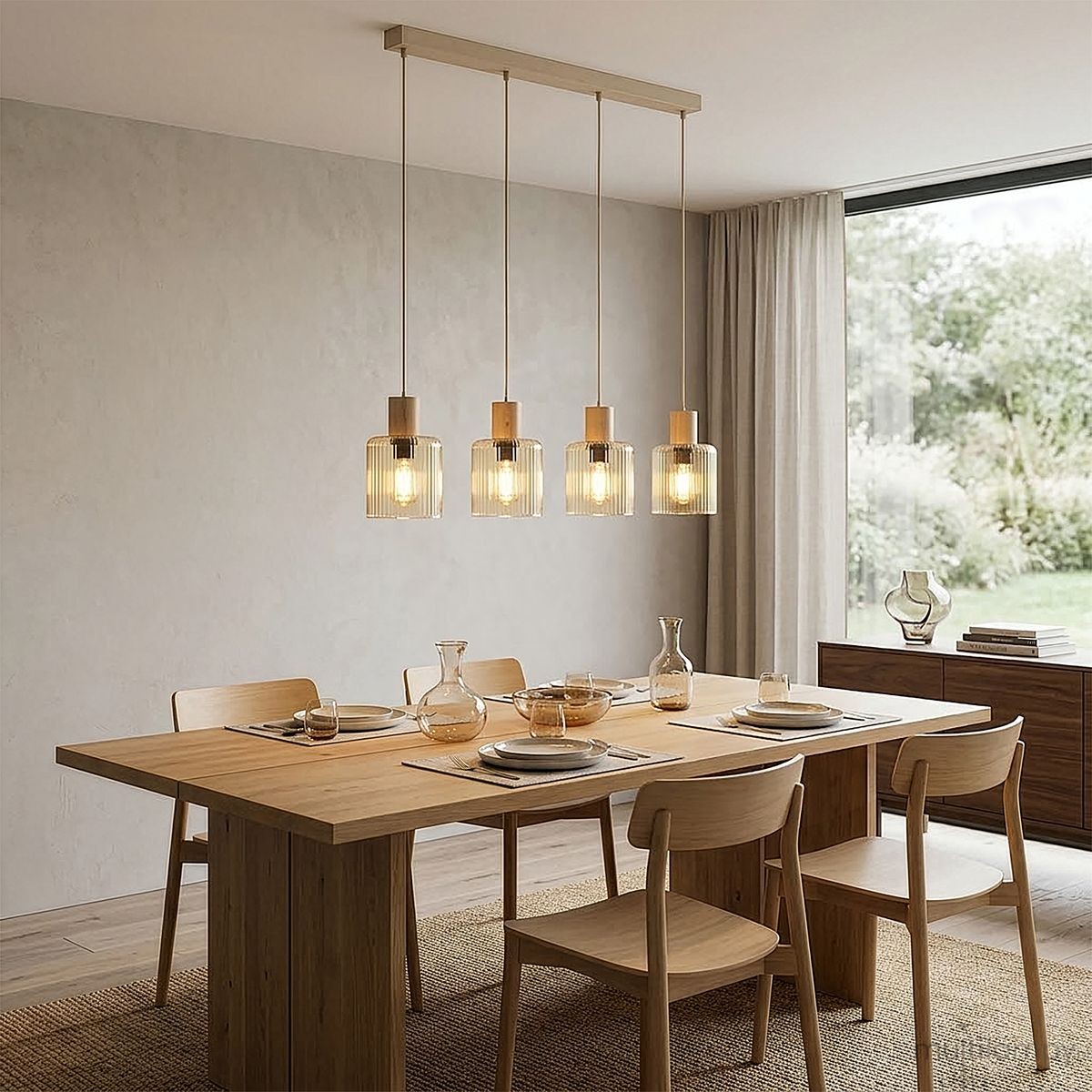 Sierra Wood lampa wisząca 4xE27 sabia 11802
