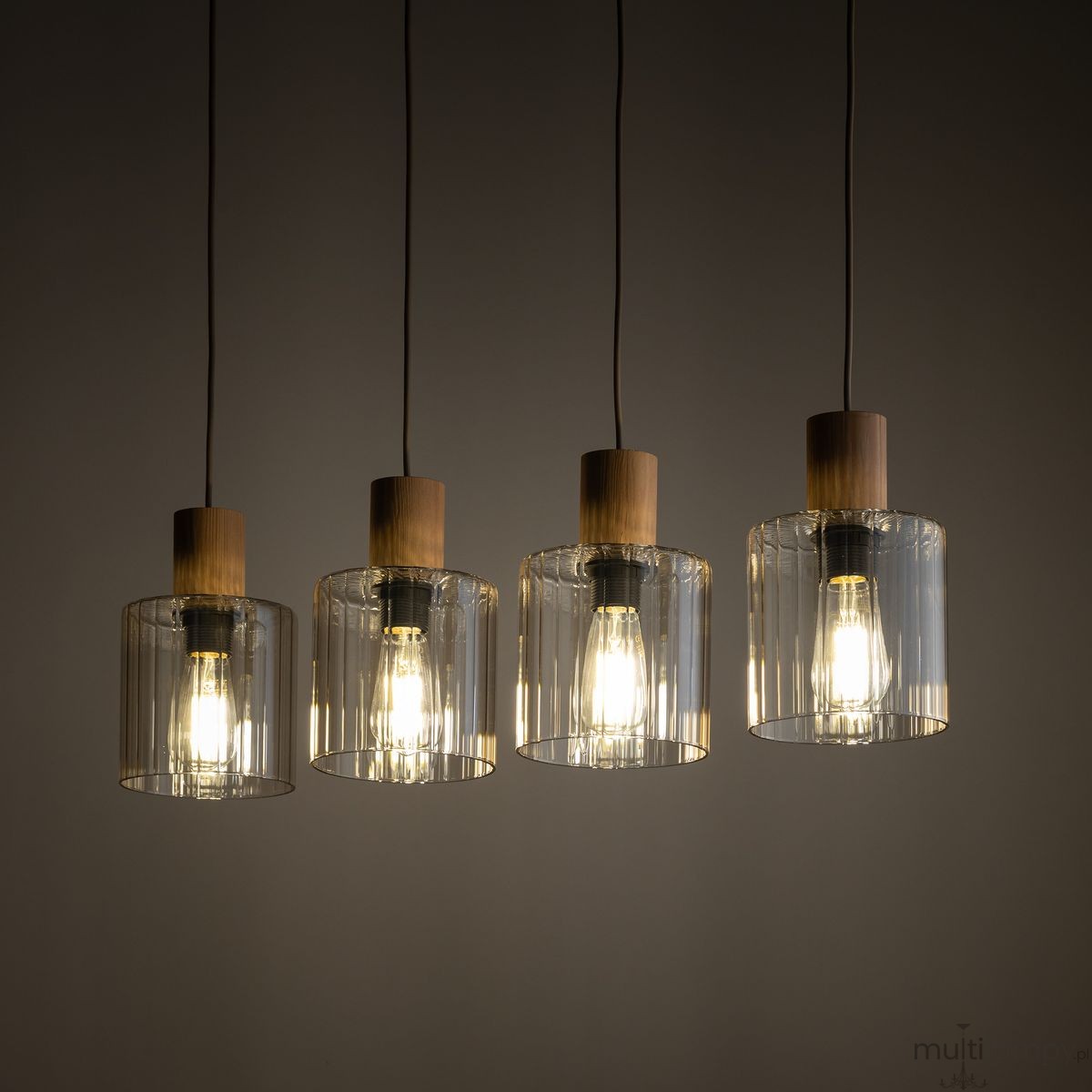 Sierra Wood lampa wisząca 4xE27 sabia 11802