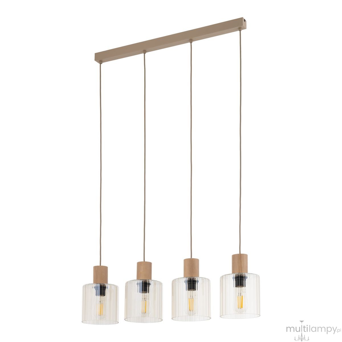 Sierra Wood lampa wisząca 4xE27 sabia 11802