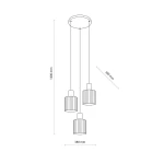 Sierra Wood lampa wisząca 3xE27 sabia 11801