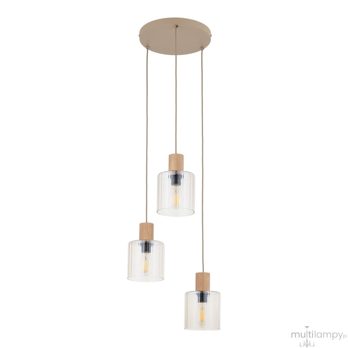 Sierra Wood lampa wisząca 3xE27 sabia 11801