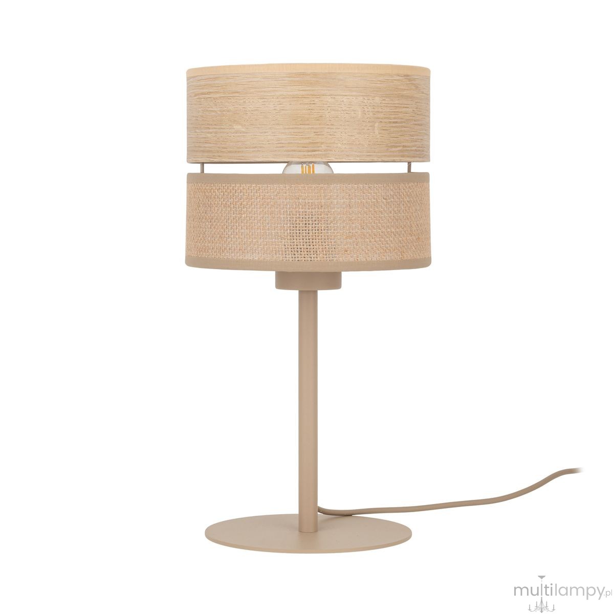 Dorma Wood Juta lampka stołowa E27 sabia 16227