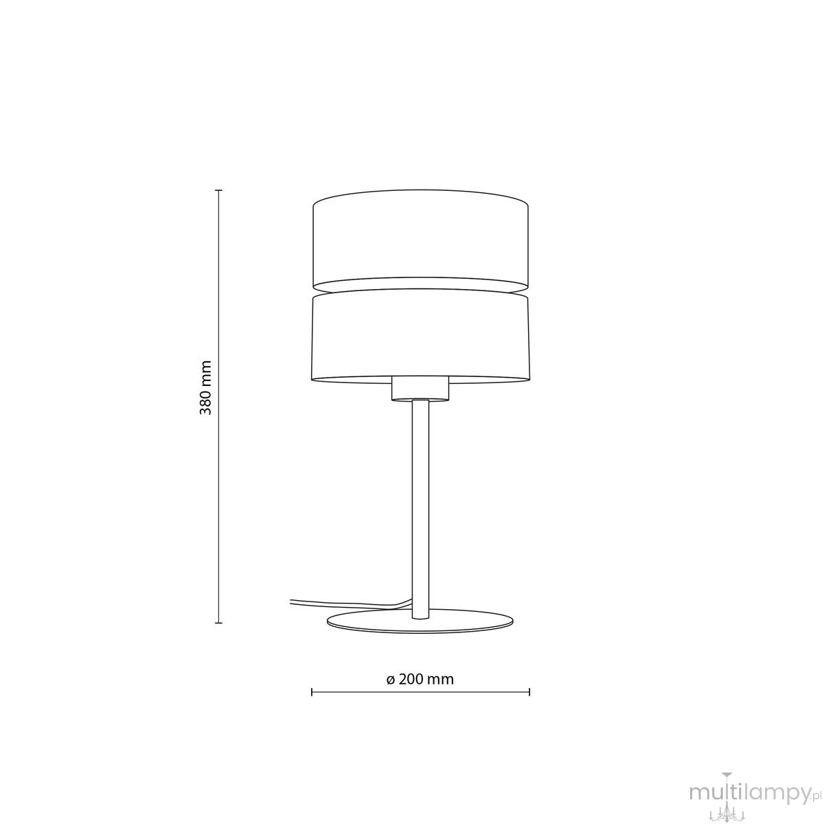 Dorma Wood Juta lampka stołowa E27 sabia 16227