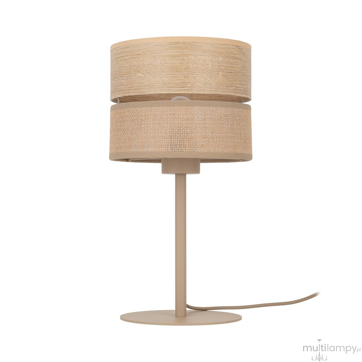 Dorma Wood Juta lampka stołowa E27 sabia 16227