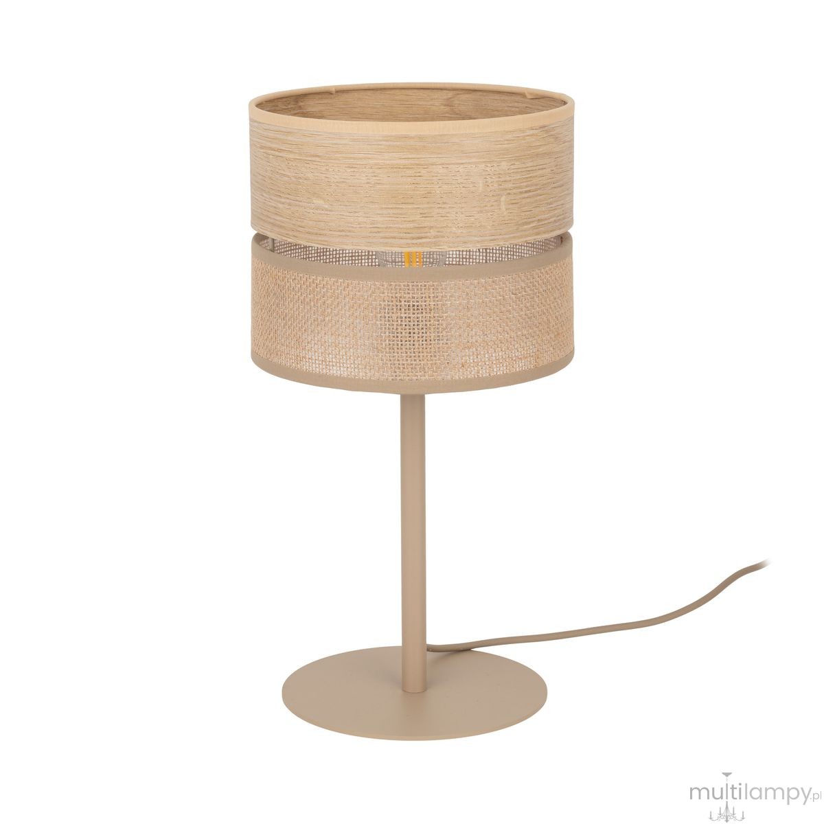 Dorma Wood Juta lampka stołowa E27 sabia 16227
