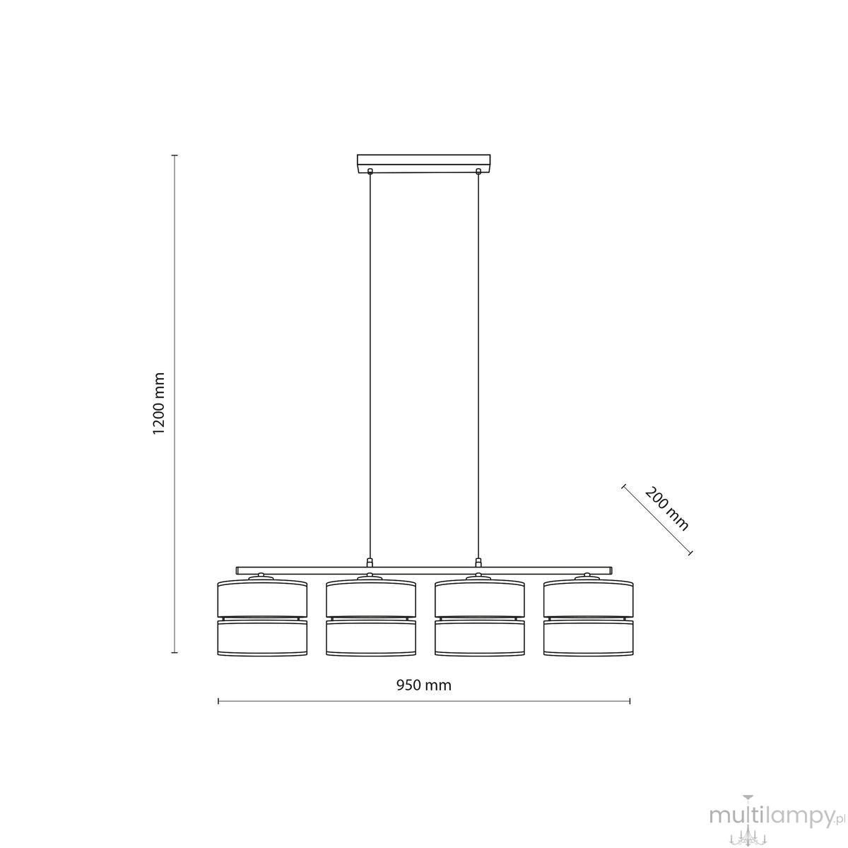 Dorma Wood Juta lampa wisząca 4xE27 sabia 11789