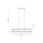 Dorma Wood Juta lampa wisząca 4xE27 sabia 11789