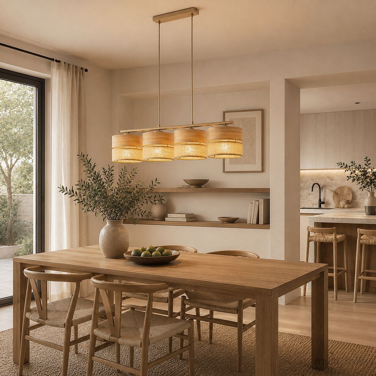 Dorma Wood Juta lampa wisząca 4xE27 sabia 11789