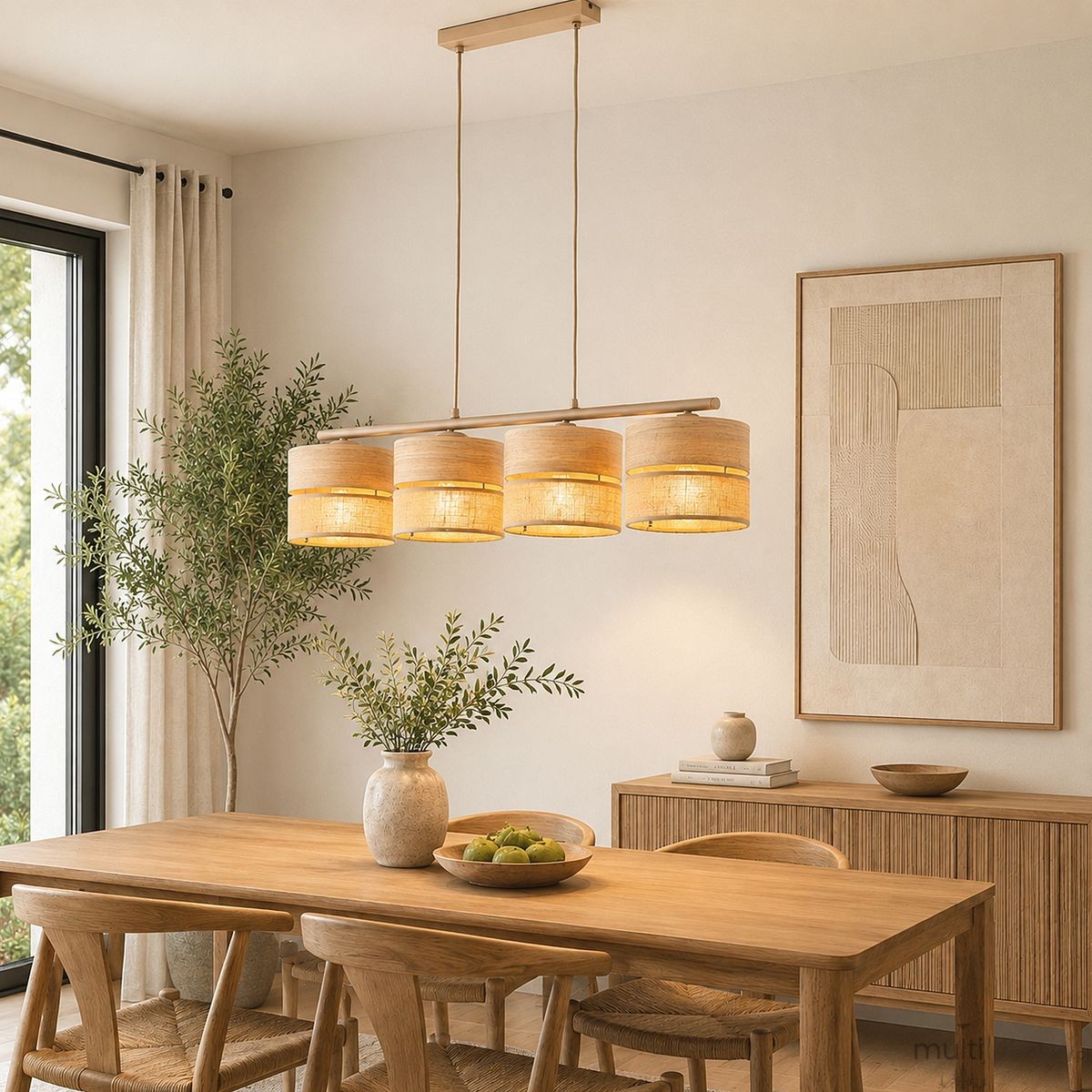 Dorma Wood Juta lampa wisząca 4xE27 sabia 11789
