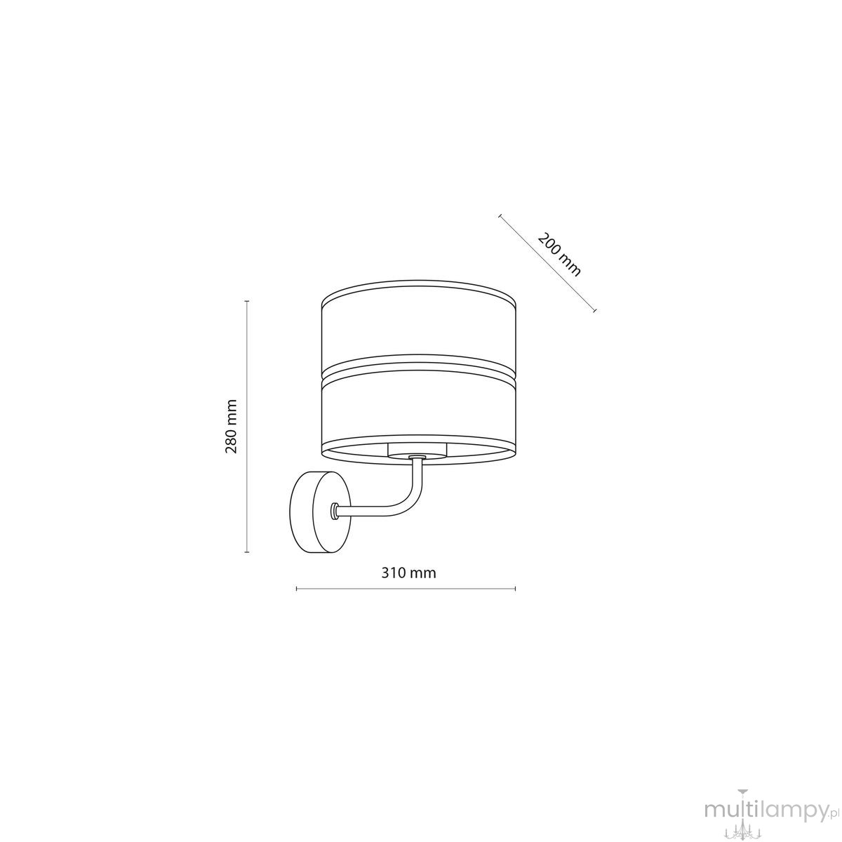 Dorma Wood Juta kinkiet E27 sabia 11788