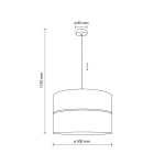 Dorma D50 Wood Juta lampa wisząca E27 sabia 11787