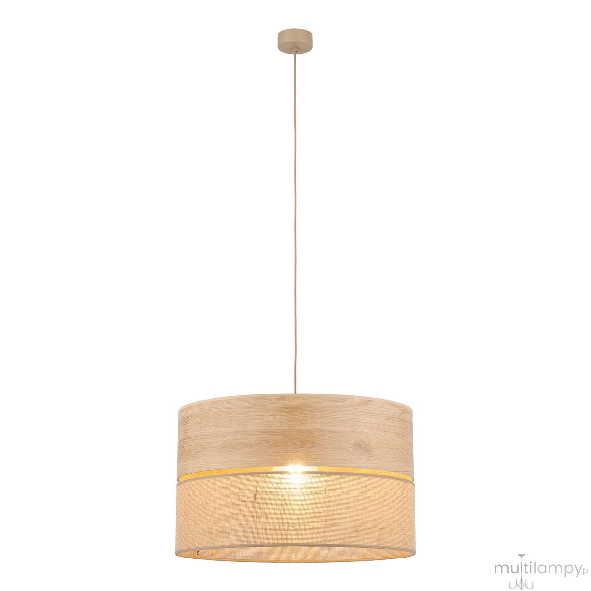 Dorma D50 Wood Juta lampa wisząca E27 sabia 11787