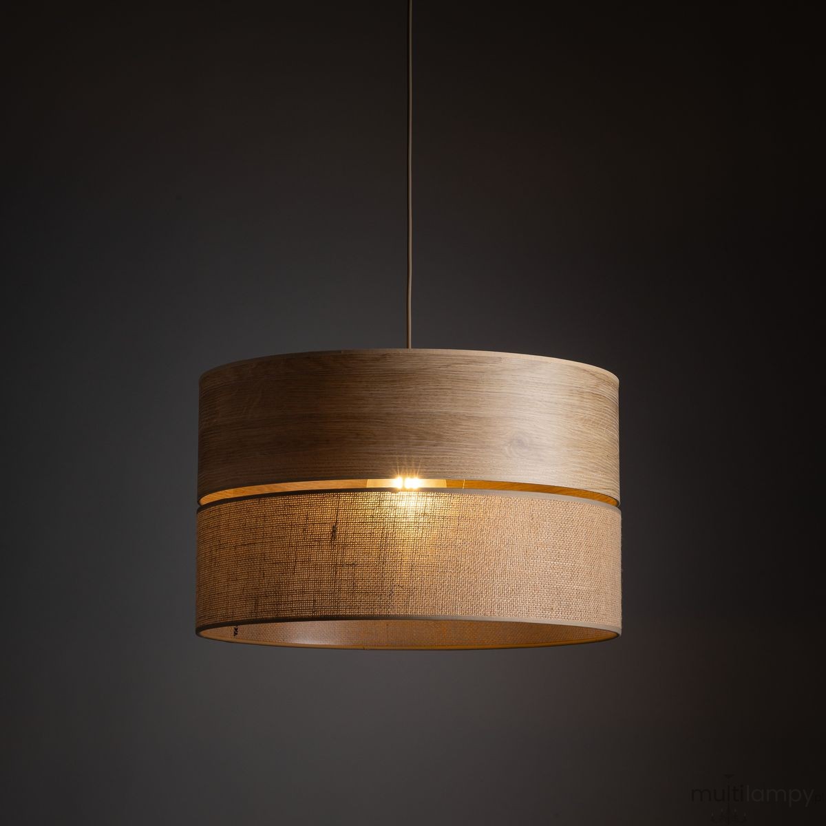 Dorma D50 Wood Juta lampa wisząca E27 sabia 11787