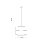 Dorma D38 Wood Juta lampa wisząca E27 sabia 11786