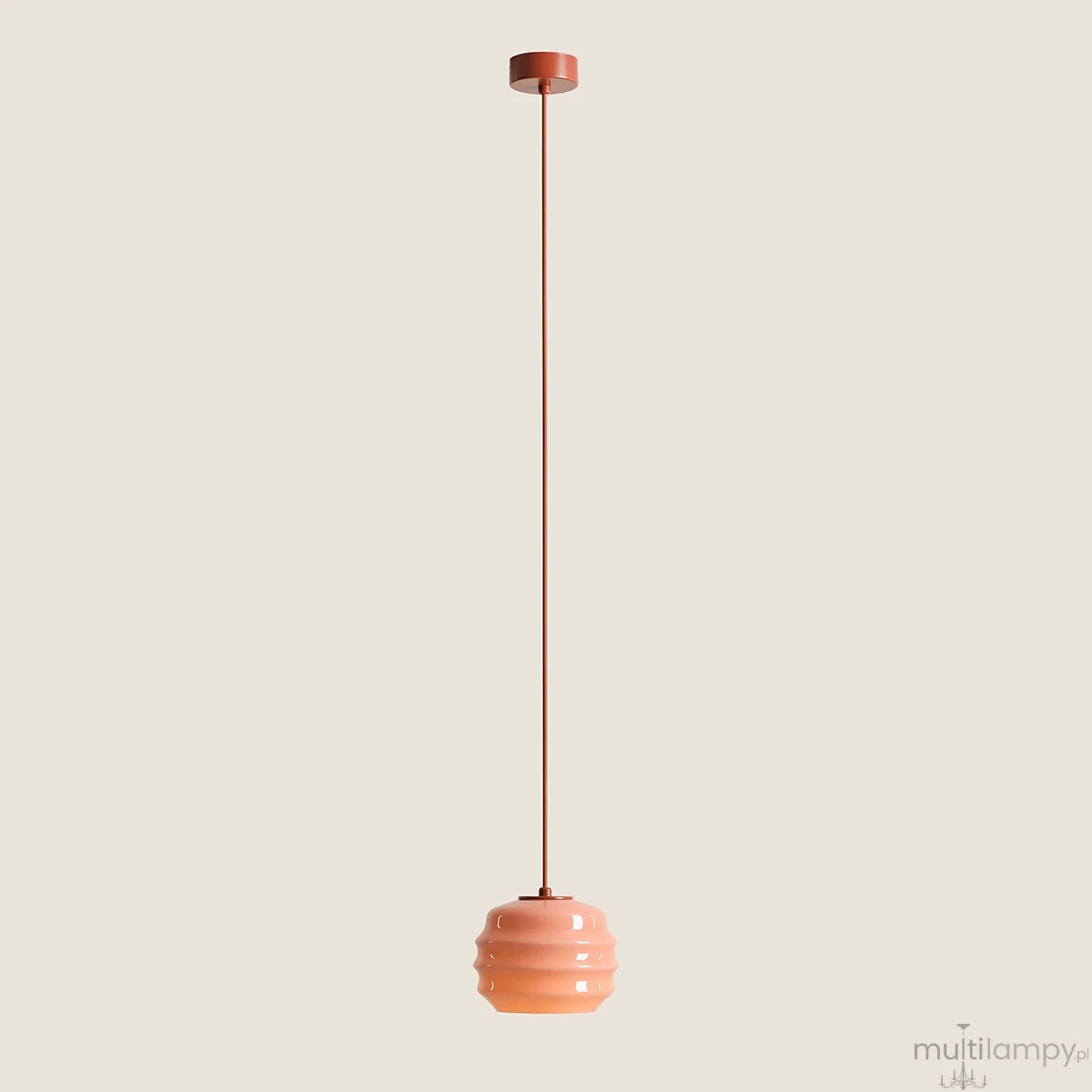 Puff Glaze Terra lampa wisząca 1xE27 ceglana 1160G24