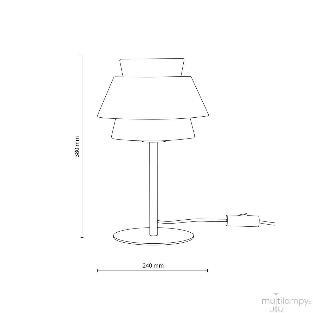 Kalum Len lampka stołowa E27 sabia 16222