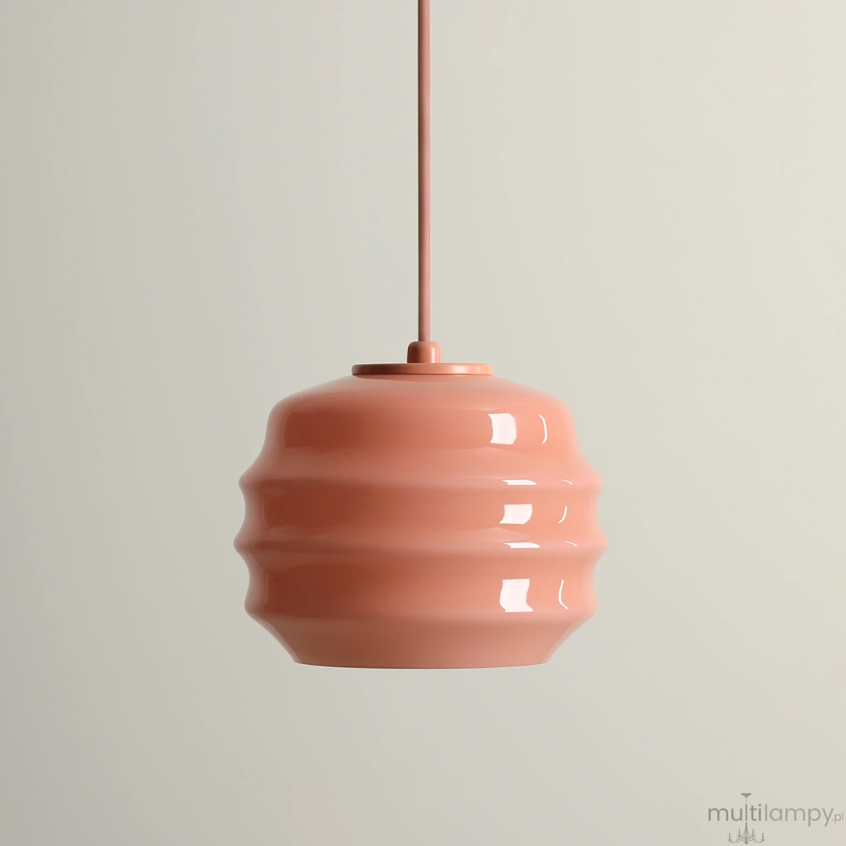 Puff Glaze Coral lampa wisząca 1xE27 koralowa 1160G11