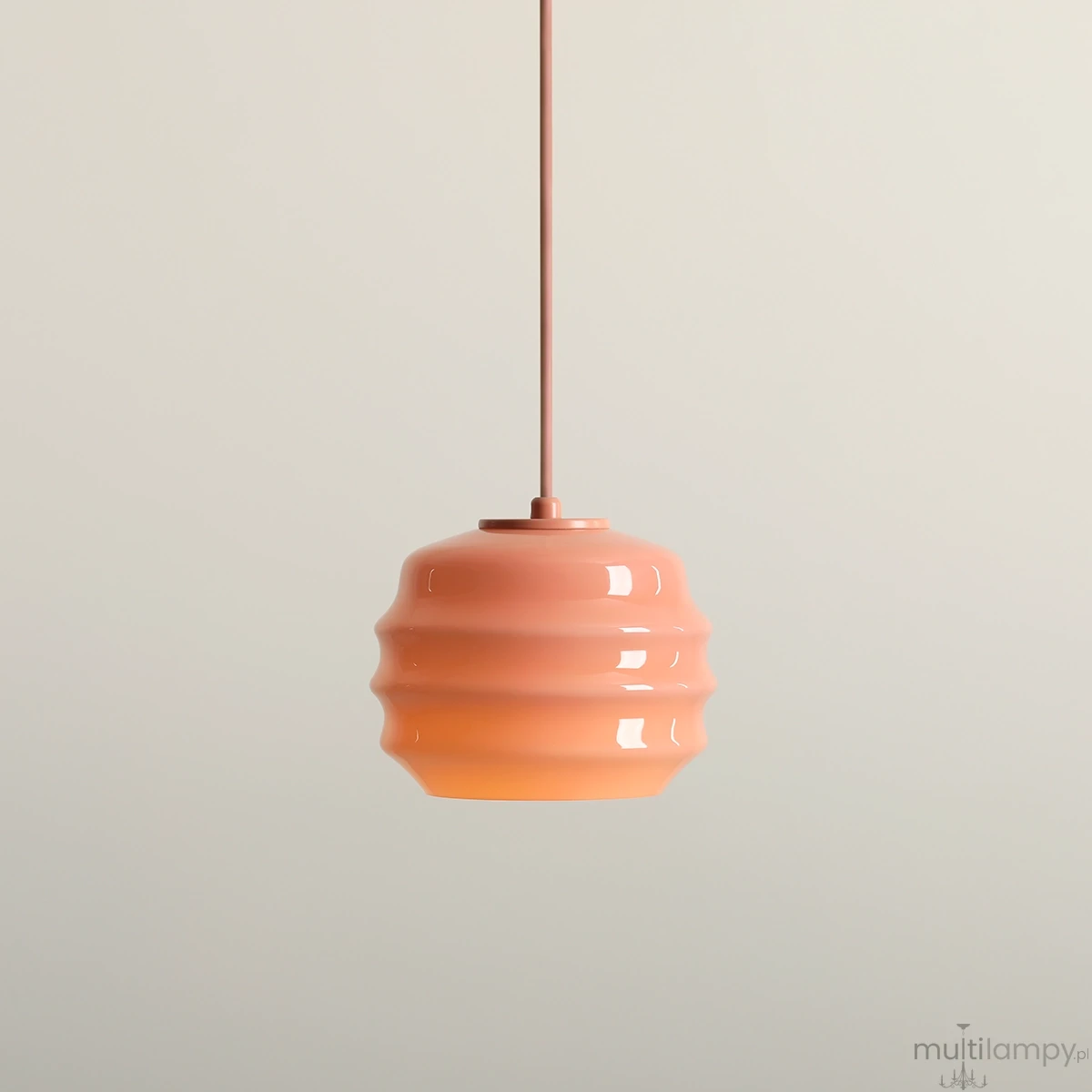 Puff Glaze Coral lampa wisząca 1xE27 koralowa 1160G11