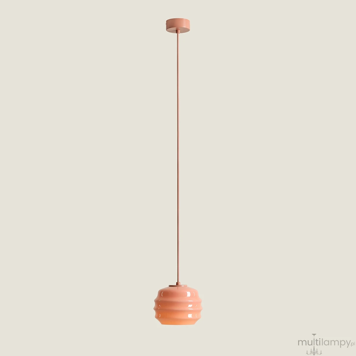 Puff Glaze Coral lampa wisząca 1xE27 koralowa 1160G11