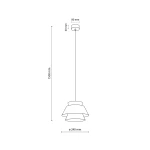 Kalum D24 Len lampa wisząca E27 sabia 11781
