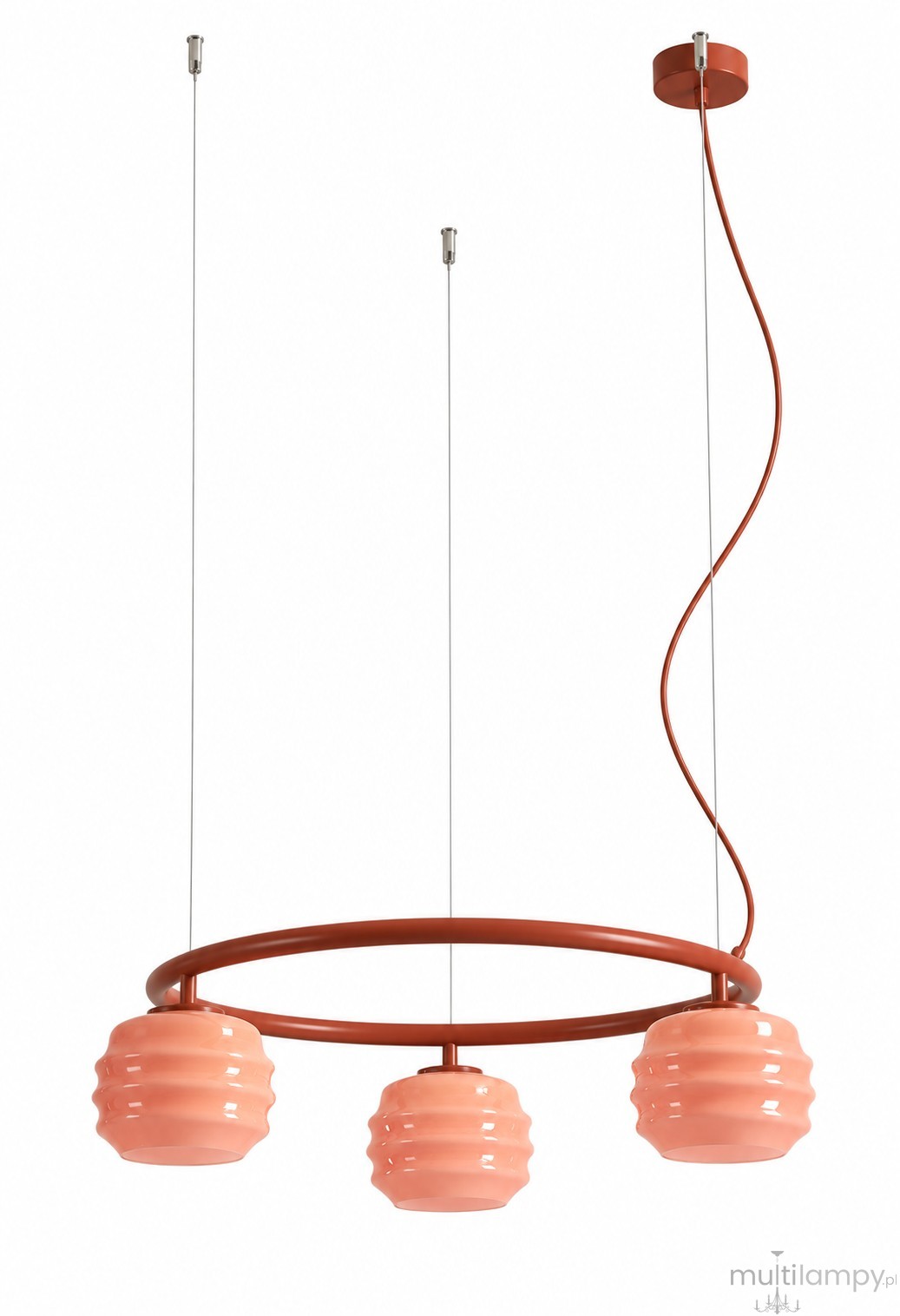 Puff Glaze Ring Terra lampa wisząca 3xE27 ceglana 1160E24_R