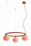 Puff Glaze Ring Terra lampa wisząca 3xE27 ceglana 1160E24_R