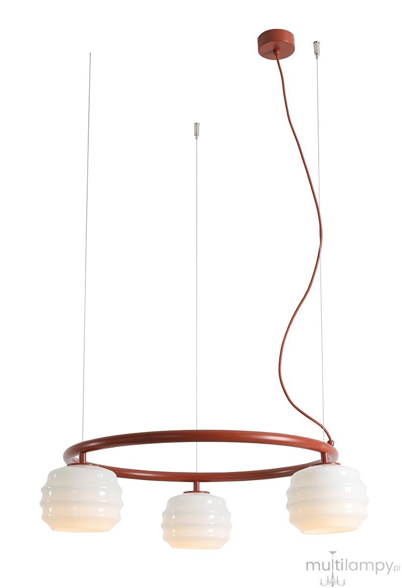 Puff Ring Terra lampa wisząca 3xE27 ceglana 1159E24_R