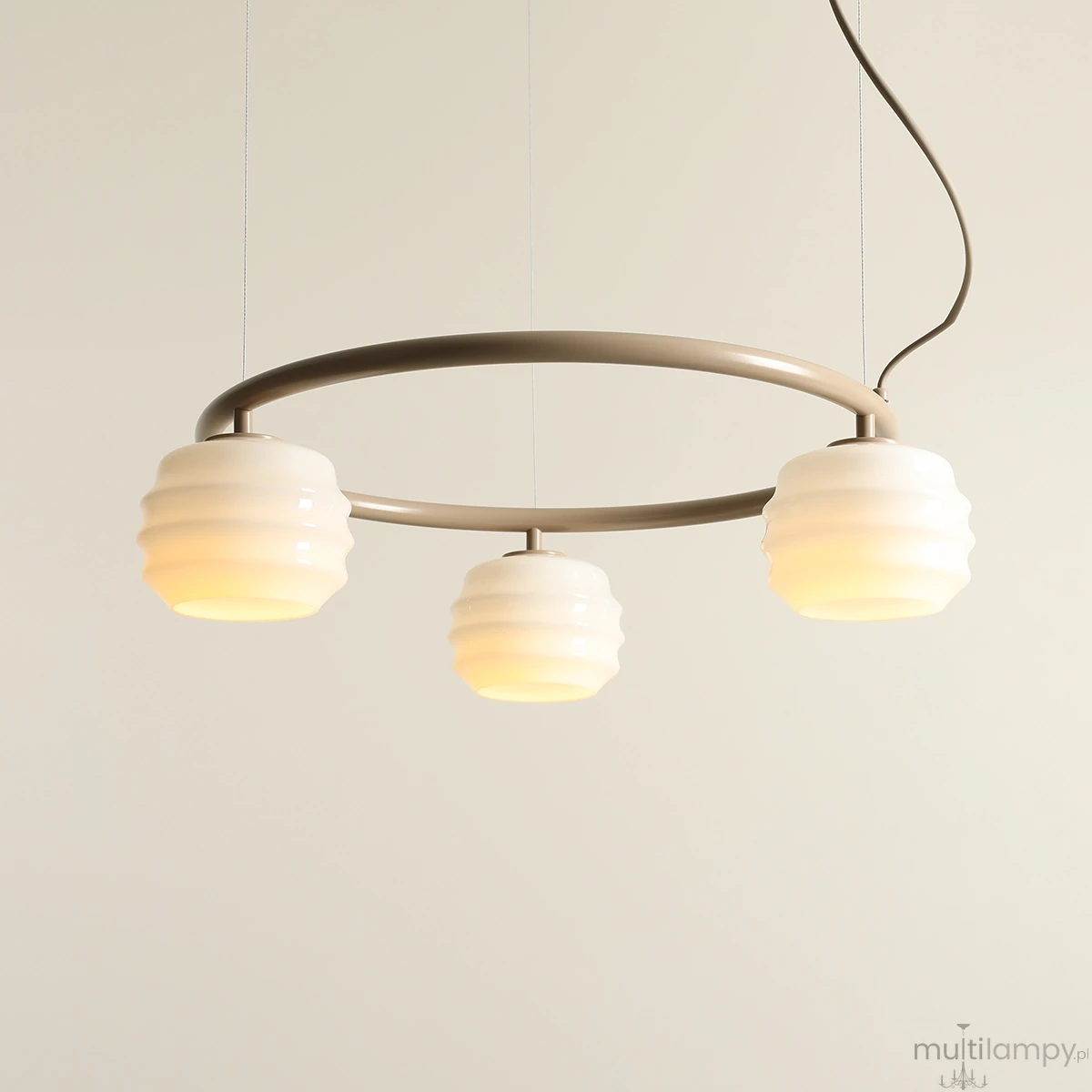 Puff Ring Beige lampa wisząca 3xE27 beżowa 1159E17_R