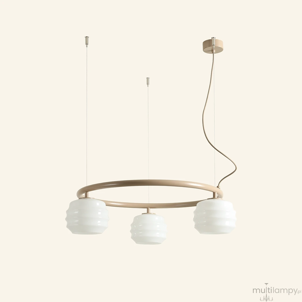 Puff Ring Beige lampa wisząca 3xE27 beżowa 1159E17_R