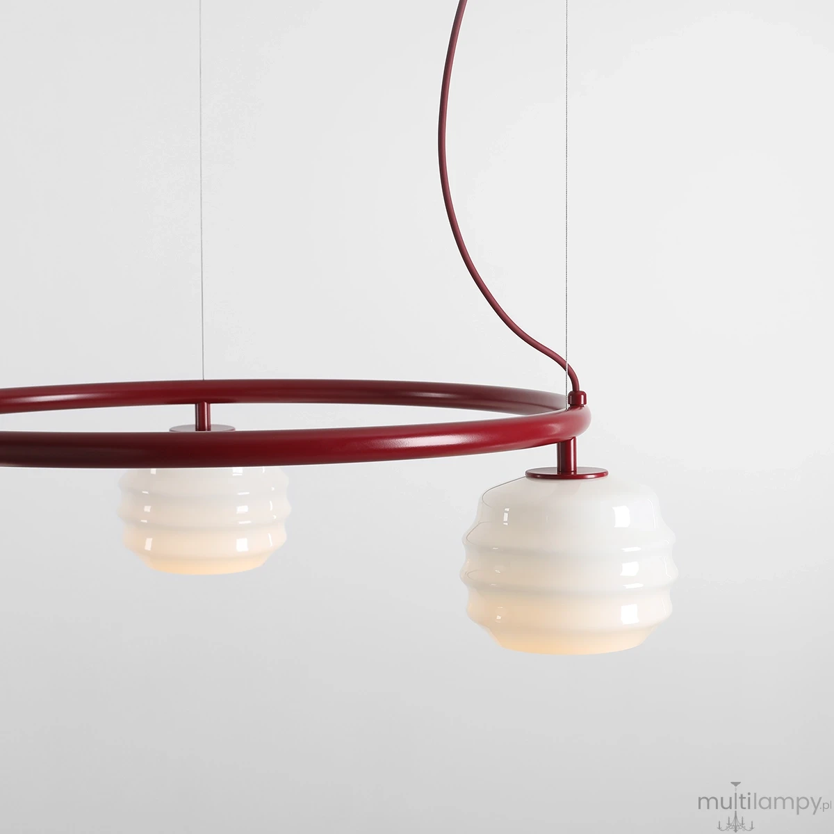 Puff Ring Red Wine lampa wisząca 3xE27 czerwona 1159E15_R