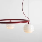 Puff Ring Red Wine lampa wisząca 3xE27 czerwona 1159E15_R