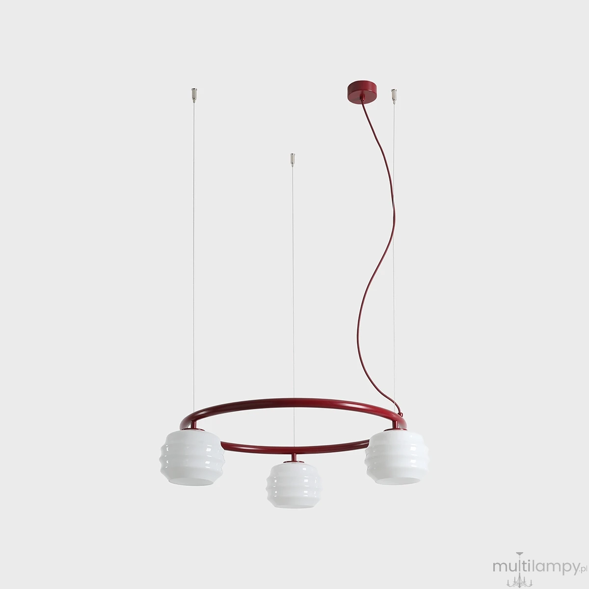 Puff Ring Red Wine lampa wisząca 3xE27 czerwona 1159E15_R