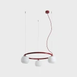 Puff Ring Red Wine lampa wisząca 3xE27 czerwona 1159E15_R
