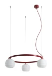Puff Ring Red Wine lampa wisząca 3xE27 czerwona 1159E15_R
