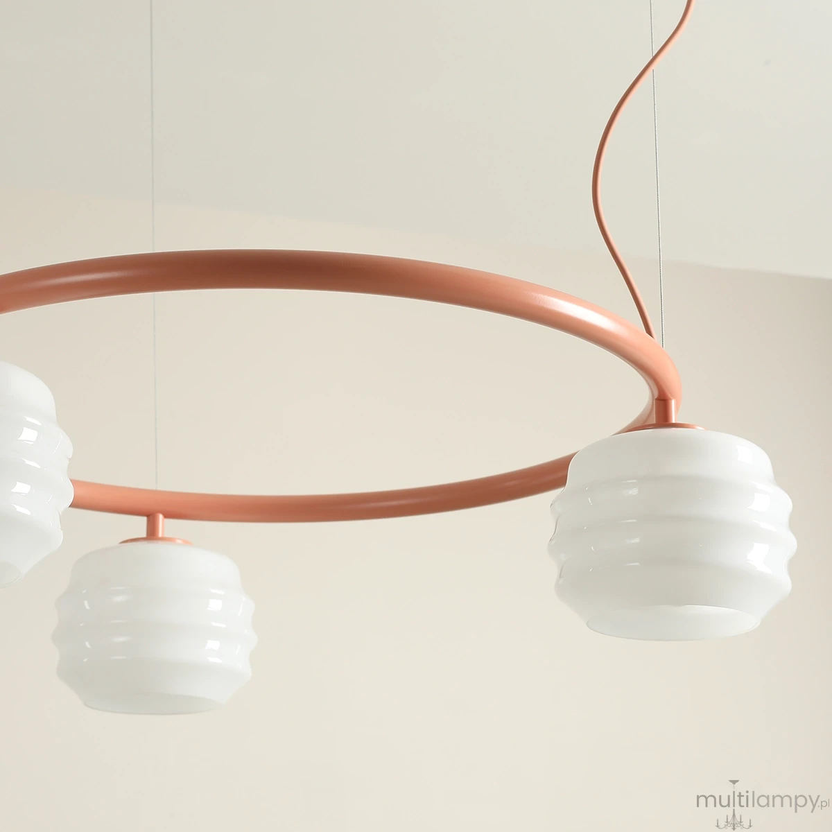 Puff Ring Coral lampa wisząca 3xE27 koralowa 1159E11_R