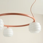 Puff Ring Coral lampa wisząca 3xE27 koralowa 1159E11_R