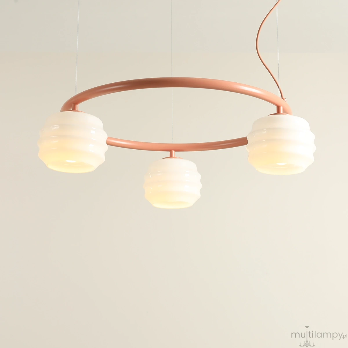 Puff Ring Coral lampa wisząca 3xE27 koralowa 1159E11_R