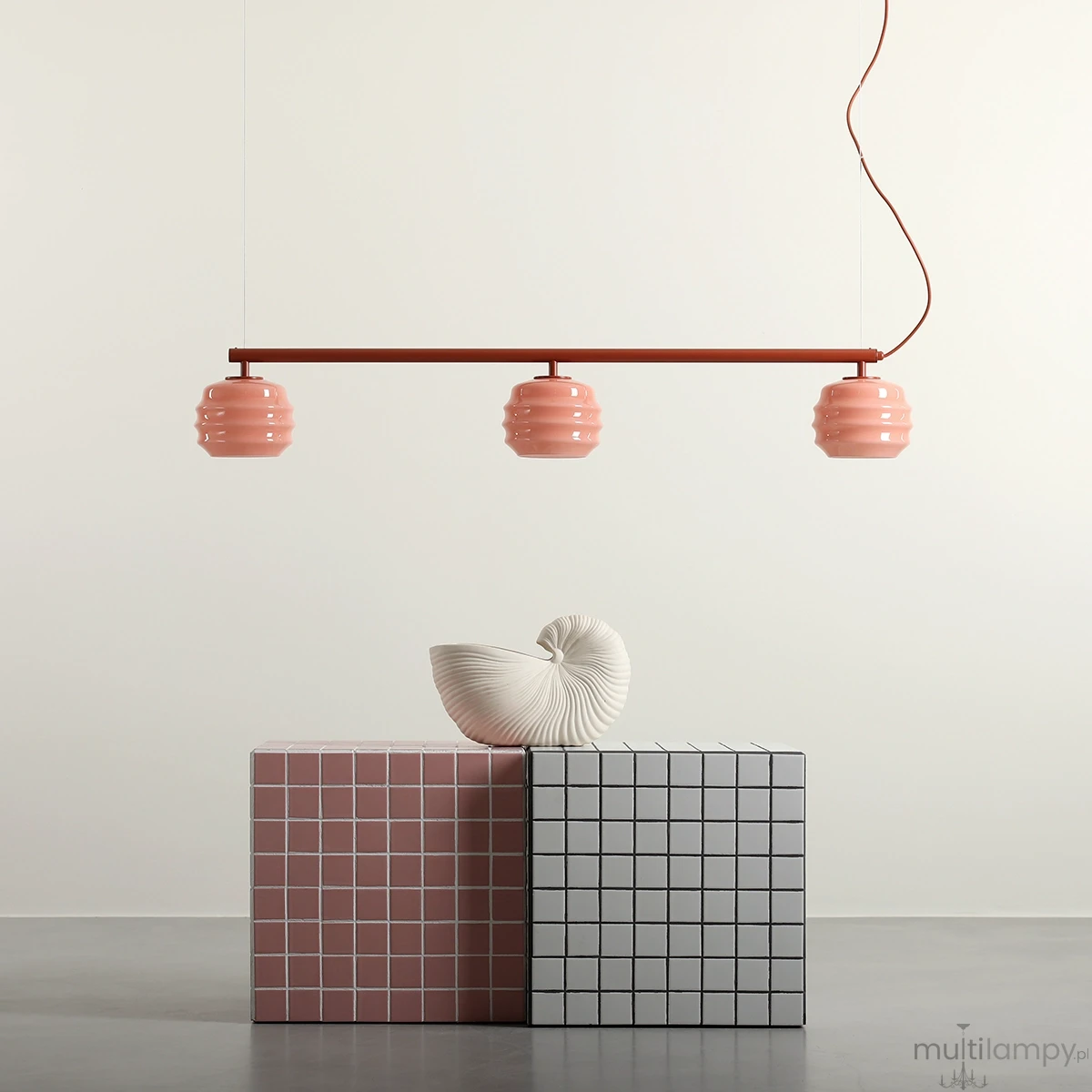 Puff Glaze Terra lampa wisząca 3xE27 ceglana 1160E_24