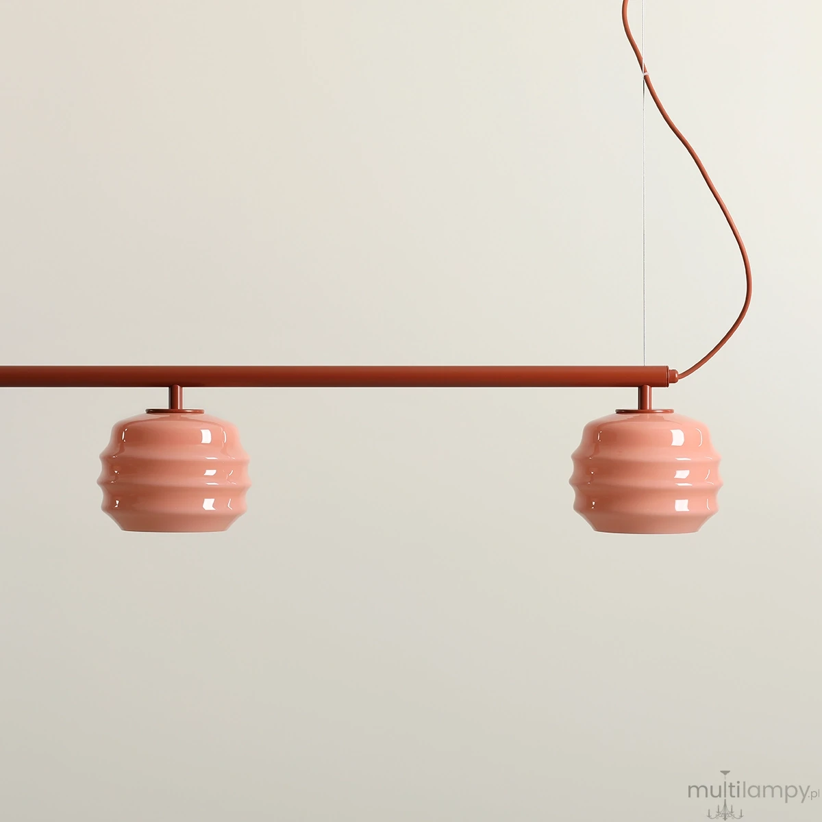 Puff Glaze Terra lampa wisząca 3xE27 ceglana 1160E_24