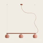 Puff Glaze Terra lampa wisząca 3xE27 ceglana 1160E_24