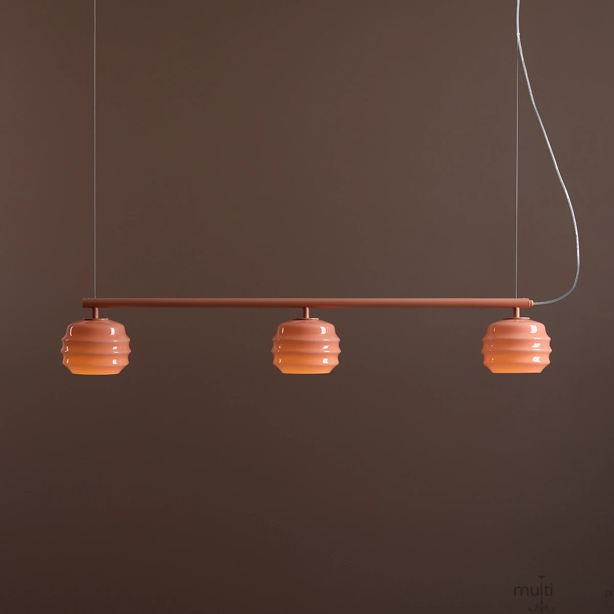 Puff Glaze Coral lampa wisząca 3xE27 koralowa 1160E_11