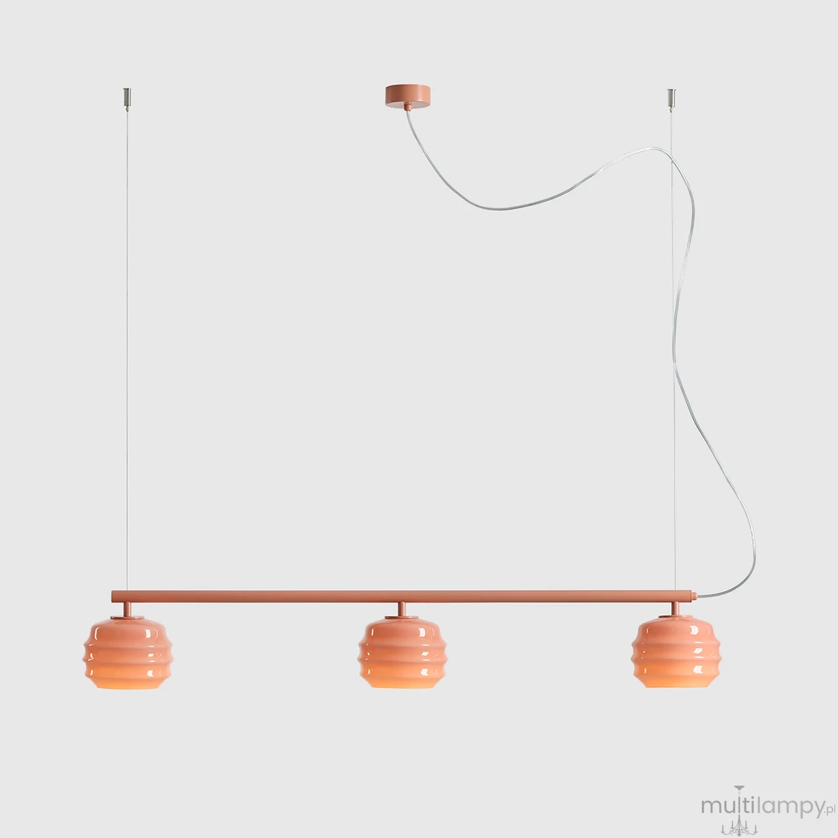 Puff Glaze Coral lampa wisząca 3xE27 koralowa 1160E_11
